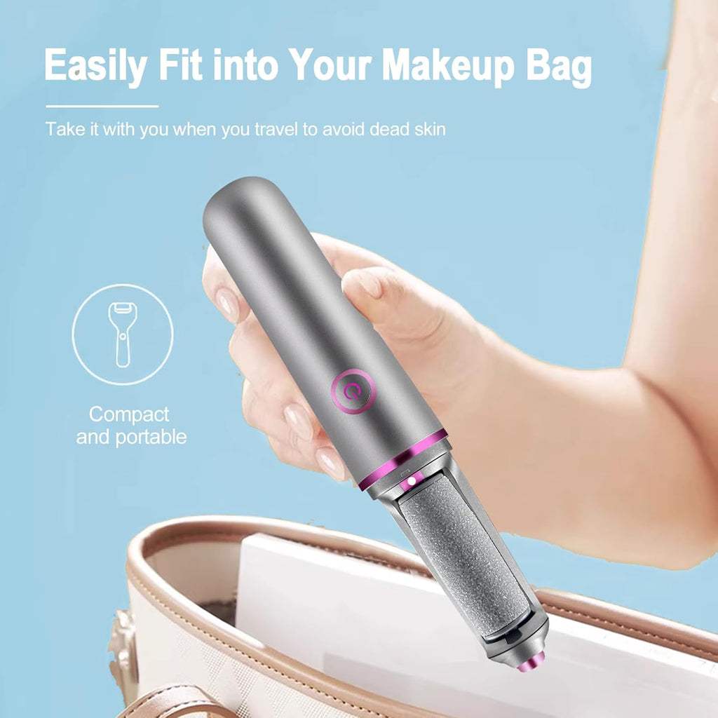 [2025 New Model]Electric Callus Remover for Feet, Portable Electric Foot File, Smooth Pedicure Wand Rechargeable Electric Foot Callus Remover Pedicure Tool, Feet Care for Removes Dry Hard & Dead Skin
