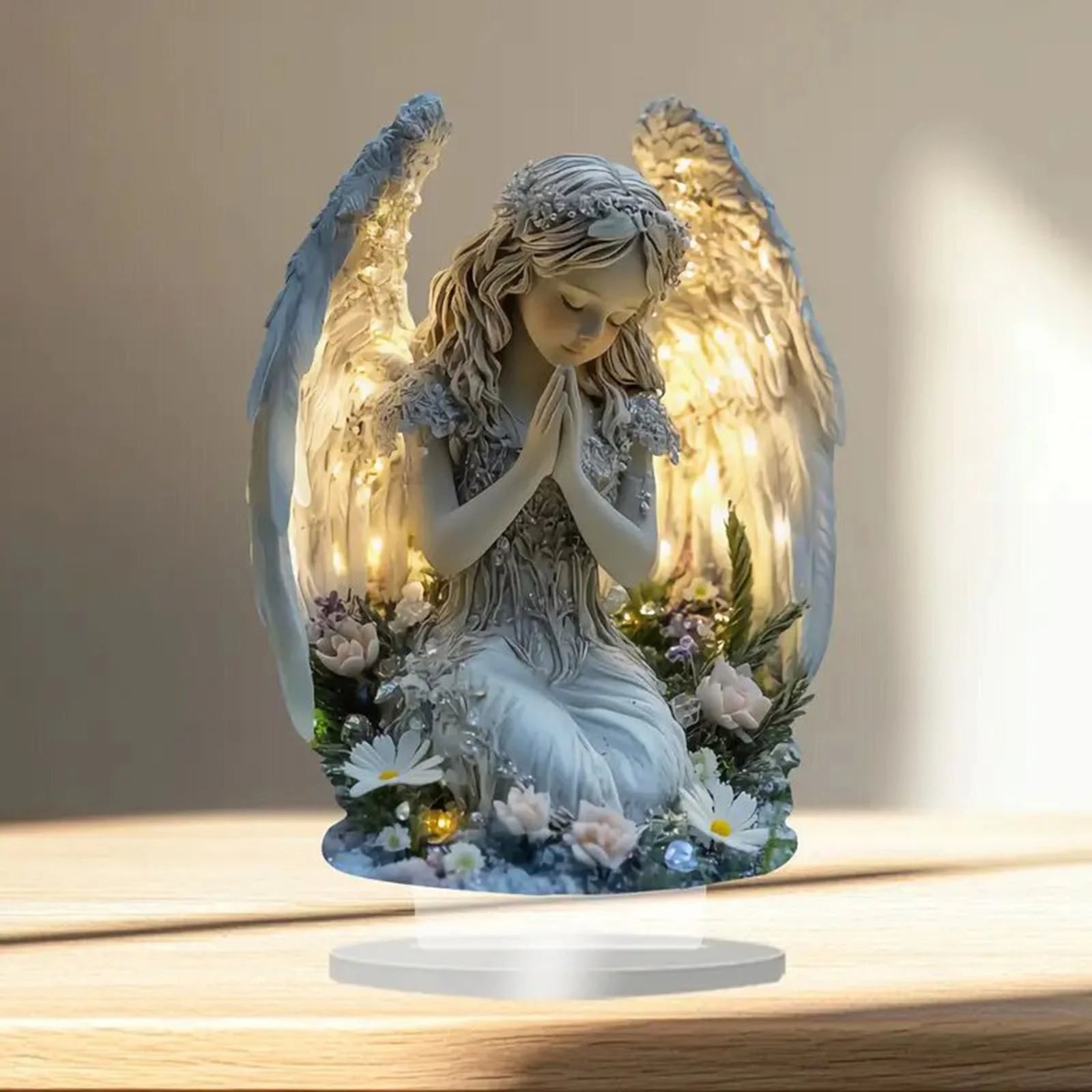 under $5 Praying Angels Figurine, Garden Angel Statues, Waterproof Kneeling Angel Sculpture, Outdoor Decor Ornament for Patio Lawn Yard Balcony, Garden Gift
