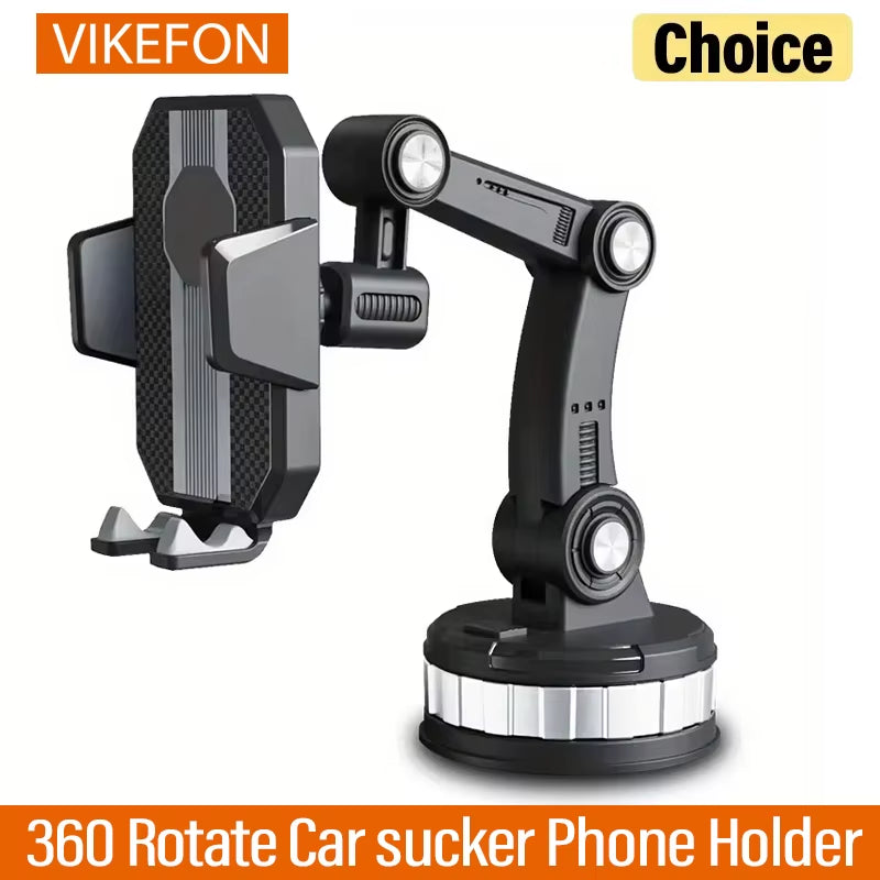 VIKEFON 360 Rotate Car Phone Holder Moblie Windshield Mount Stand for Iphone Samsung Xiaomi Hand Free Driving Car Phone Holder