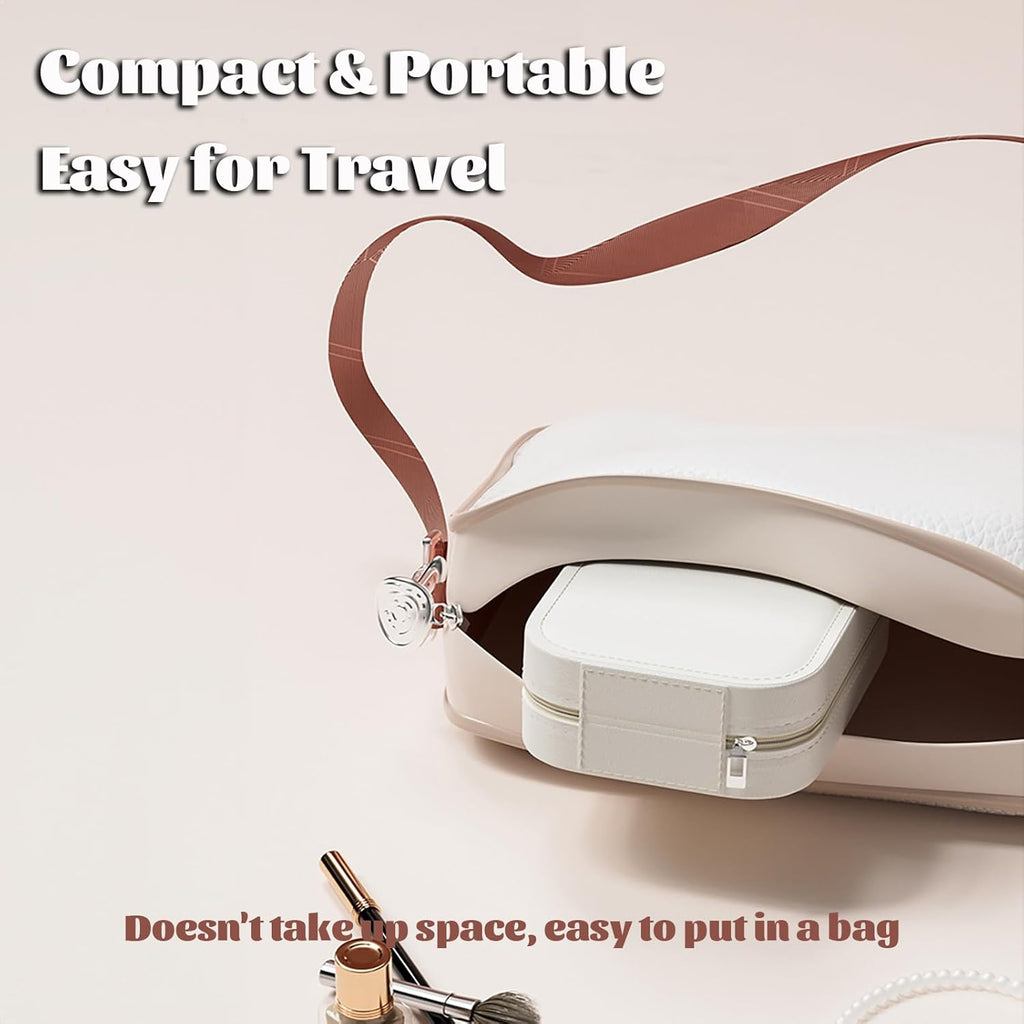 Travel Makeup Case with Led Mirror, Portable Makeup Box with Light, Gift for Women (Green)