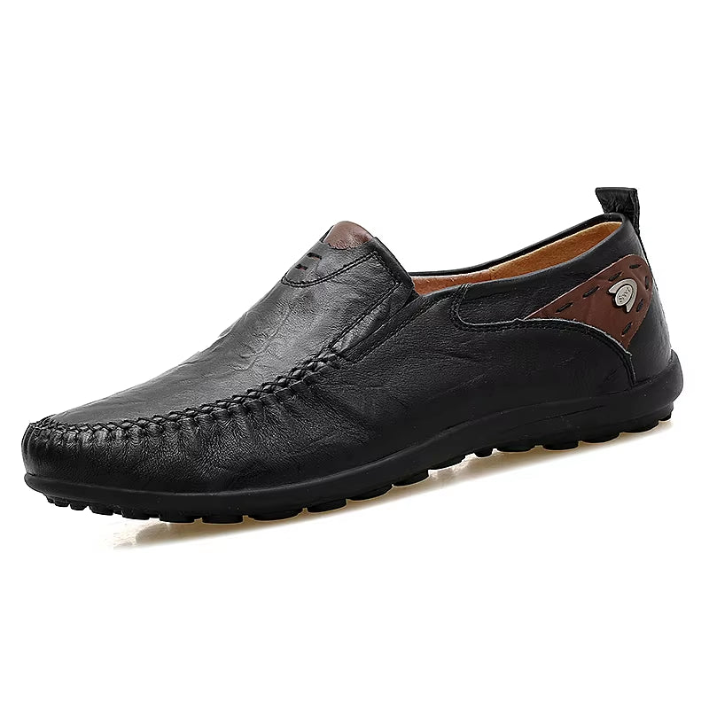 Leather Shoes Men Fashion Leather Genuine High Quality Luxury Brand Comfortable Men Casual Driving Shoes plus Size 37-47