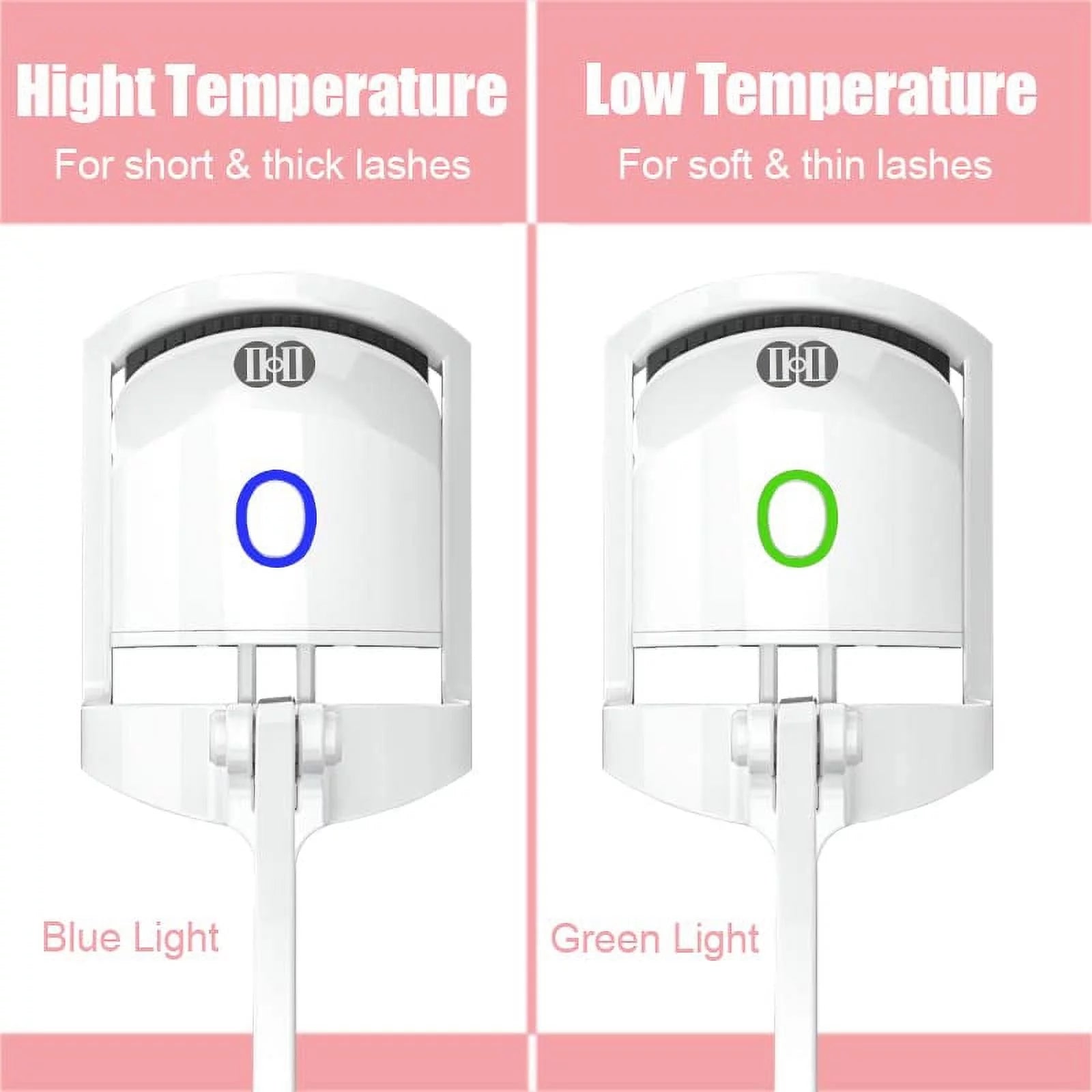 Heated Eyelash Curlers, Rechargeable Electric Eyelash Curler, Long-Lasting Heated Lash Curler for Natural Lashes - White