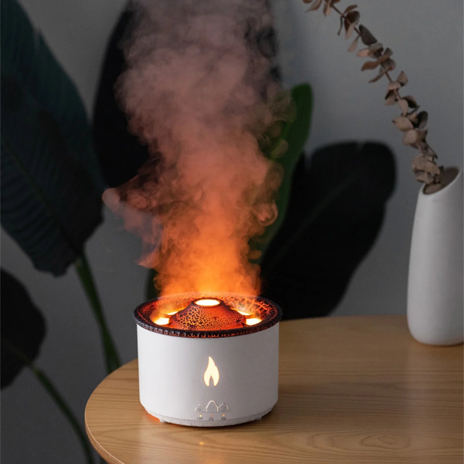 Flame Humidifier Mute Aromatherapy Machine Bedroom Lighting Large Fog Volume Air Purification Diffuser Aromatherapy Machine