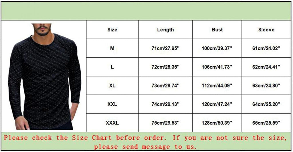 Men'S Winter Regular-Fit Long-Sleeve T-Shirt Lightweight round Neck Printed Blouse Pullovers