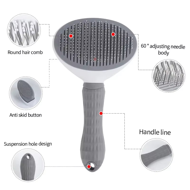 Pet Dog Hair Brush Cat Comb Grooming and Care Cat Brush Stainless Steel Comb for Long Hair Dogs Cleaning Pets Dogs Accessories