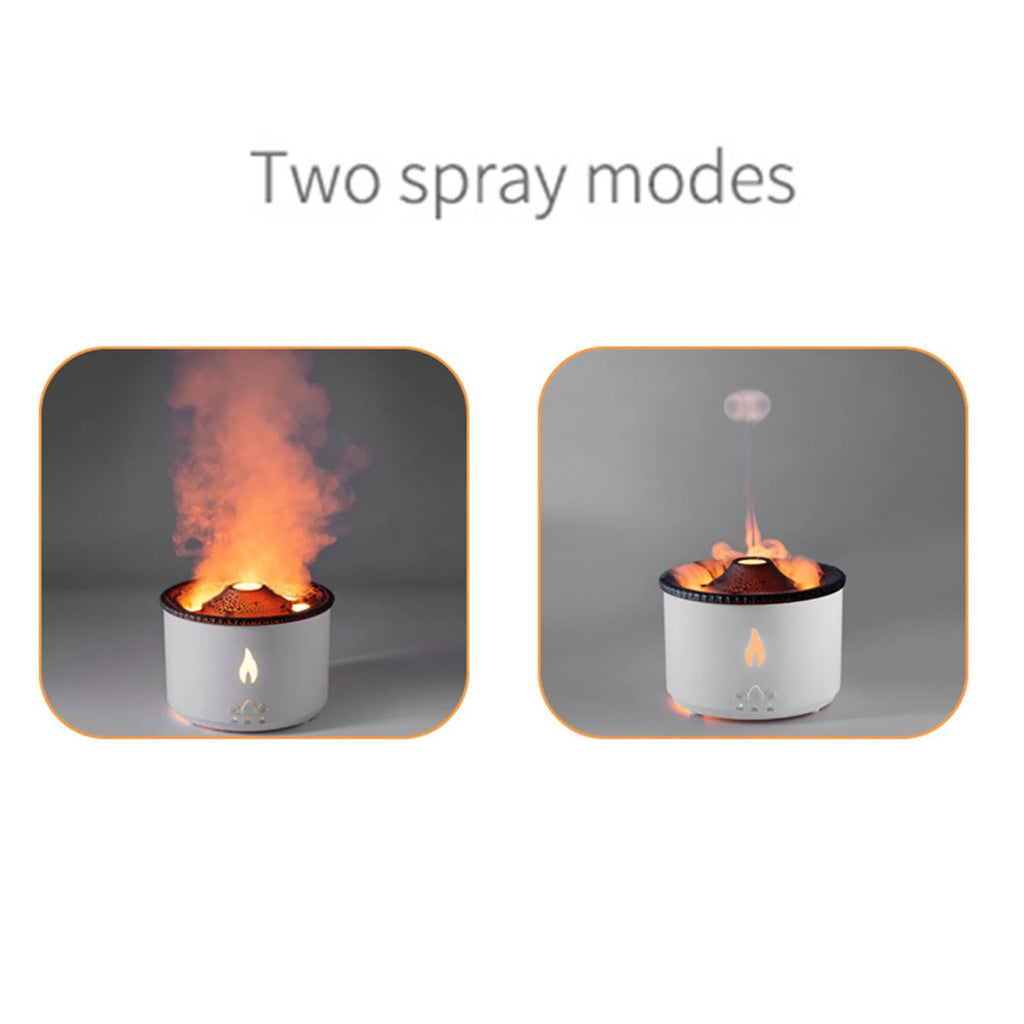 Flame Humidifier Mute Aromatherapy Machine Bedroom Lighting Large Fog Volume Air Purification Diffuser Aromatherapy Machine