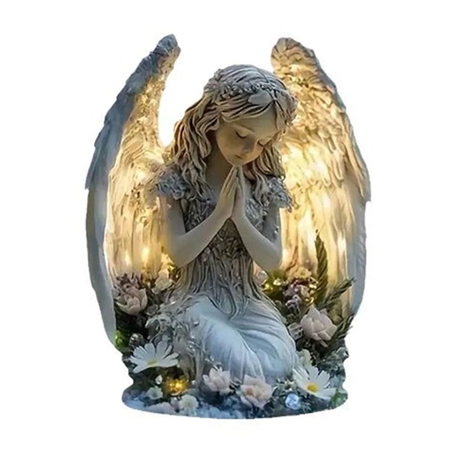 under $5 Praying Angels Figurine, Garden Angel Statues, Waterproof Kneeling Angel Sculpture, Outdoor Decor Ornament for Patio Lawn Yard Balcony, Garden Gift