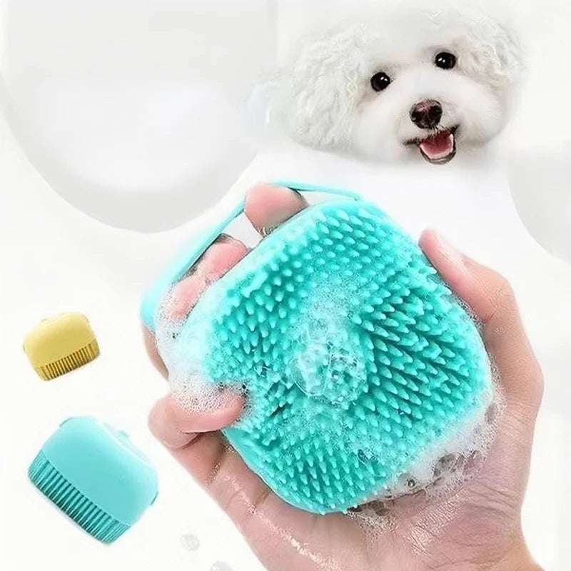 Pet Dog Silicone Bath Brush Cleaning Care Baby Baby Bath Massage Brushdog Brush Shampoo Massager Bath Brush Pet Supplies