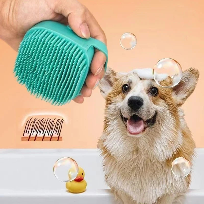 Pet Dog Silicone Bath Brush Cleaning Care Baby Baby Bath Massage Brushdog Brush Shampoo Massager Bath Brush Pet Supplies