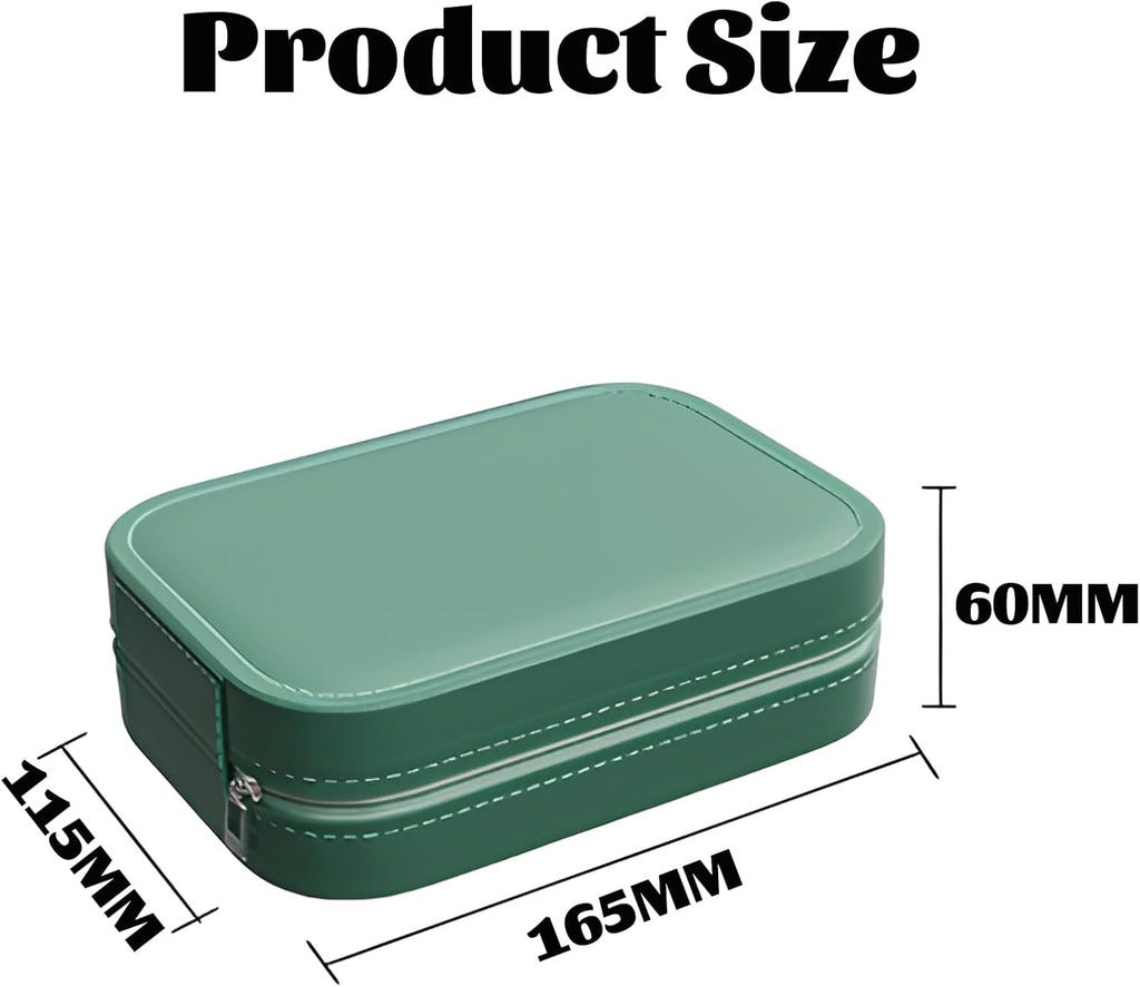 Travel Makeup Case with Led Mirror, Portable Makeup Box with Light, Gift for Women (Green)