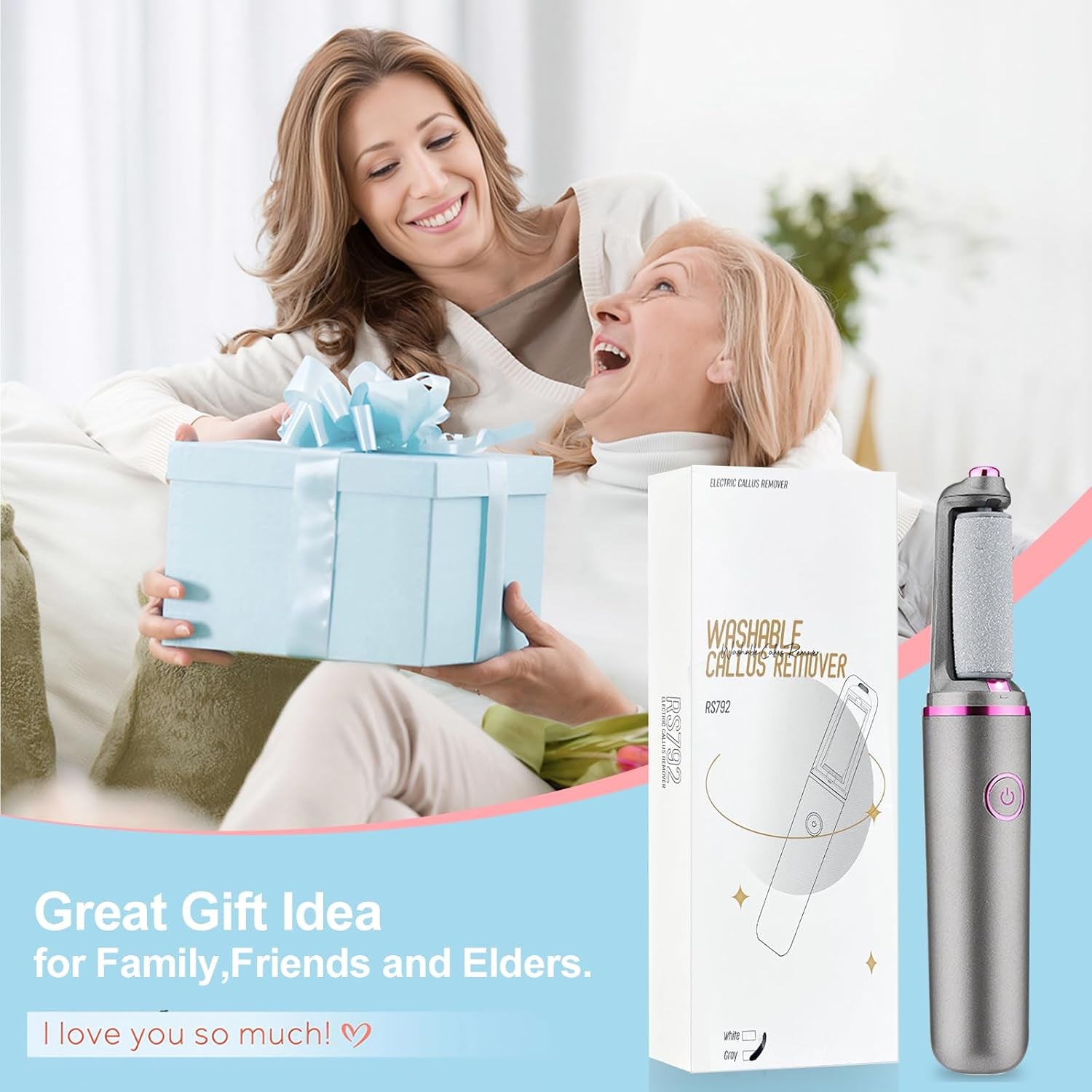 [2025 New Model]Electric Callus Remover for Feet, Portable Electric Foot File, Smooth Pedicure Wand Rechargeable Electric Foot Callus Remover Pedicure Tool, Feet Care for Removes Dry Hard & Dead Skin